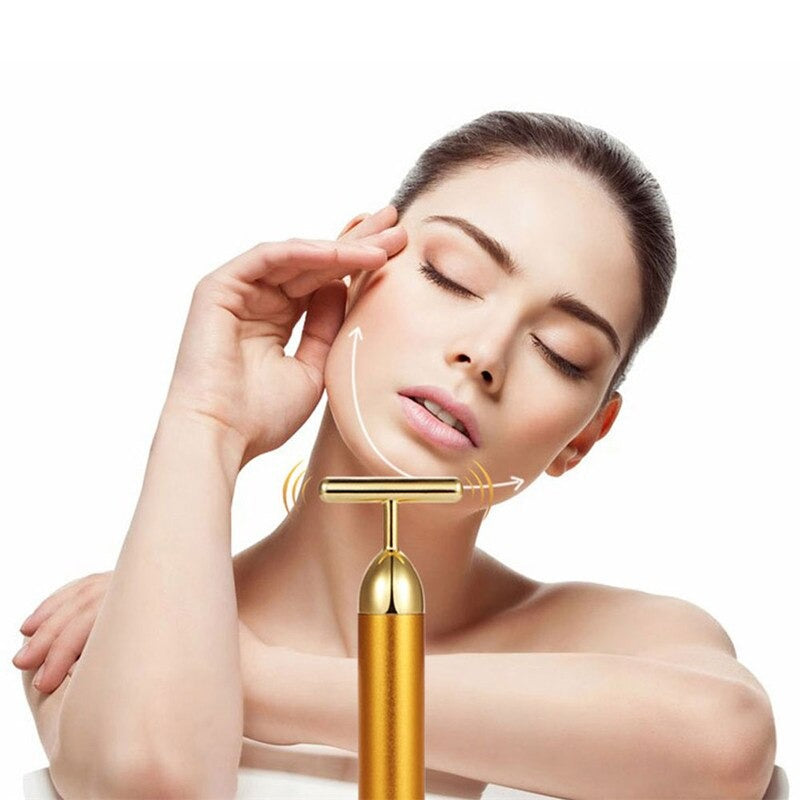 Energy 24K Gold T Beauty Bar Facial Roller MassagerBeauty Bar Facial Roller Massager